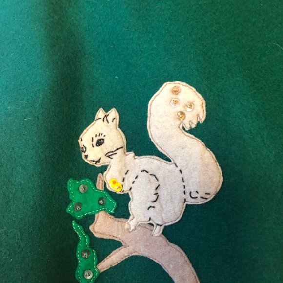 Real 50s wool felt circle skirt. Clean. Impeccable. - Picture 8 of 10